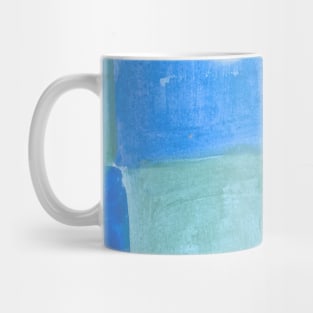 Watercolor Blue square Pattern watercolour painting beach sand and water Mug